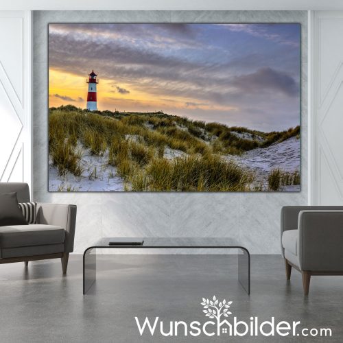 Sylt Leuchtturm Ellenbogen - Fotokunst mit Bildern für Zuhause und Büro - WUNSCHBILDER.com