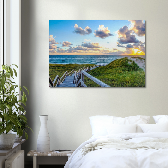 Trauminsel Sylt - Bild auf Canvas Leinwand - Motiv Meer - Fotokunst zum Entspannen - Romantik pur für Dein Schlafzimmer