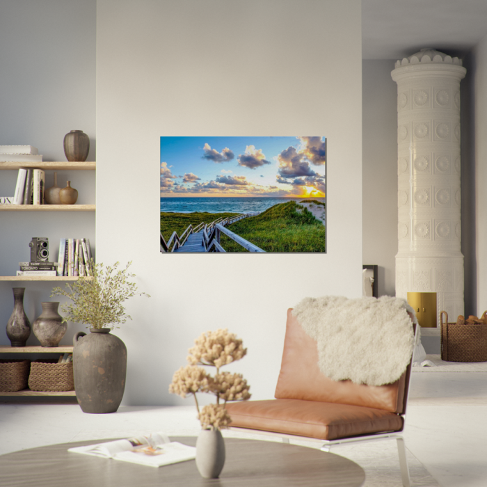 Insel Romantik Sylt - Bild auf Canvas Leinwand - Motiv Meer - Fotokunst auf Canvas Leinwand zum Entspannen - Fotokunst für Dein Wohnzimmer