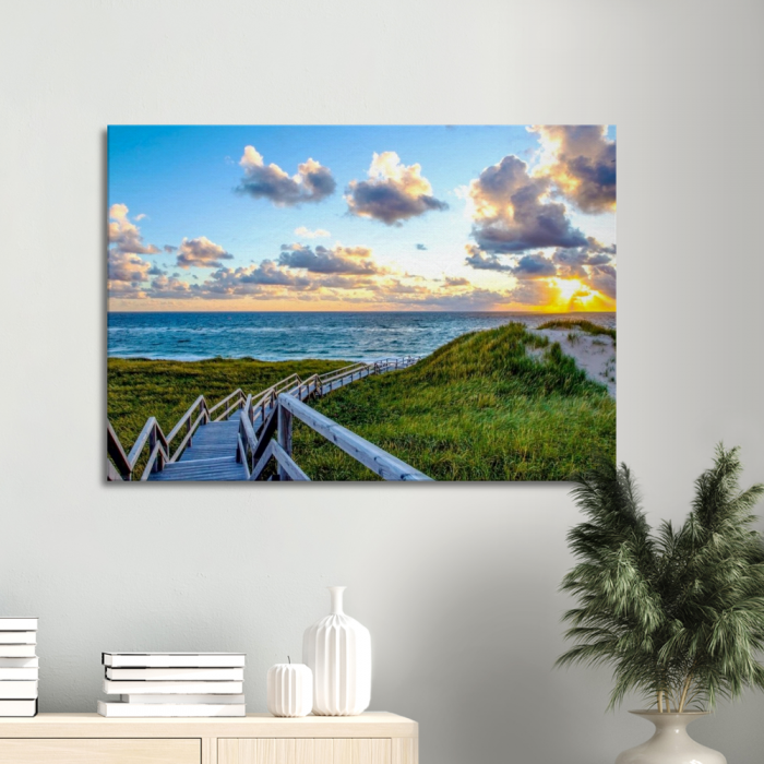 Trauminsel Sylt - Bild auf Canvas Leinwand - Motiv Meer - Fotokunst zum Entspannen - Romantik pur für Dein Wohnzimmer