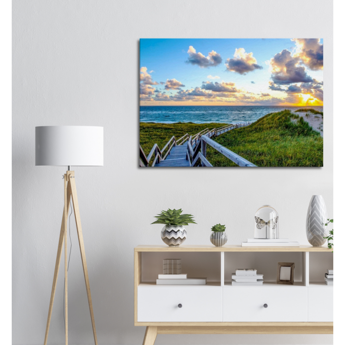 Insel Romantik Sylt - Bild auf Canvas Leinwand - Motiv Meer - Fotokunst zum Entspannen - Fotokunst für Dein Wohnzimmer