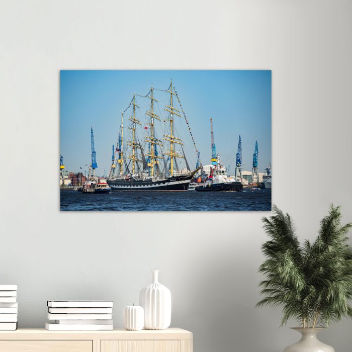 Viermaster Segelschiff bei der Hamburger Schiffsparade - Bilder für das Arbeitszimmer