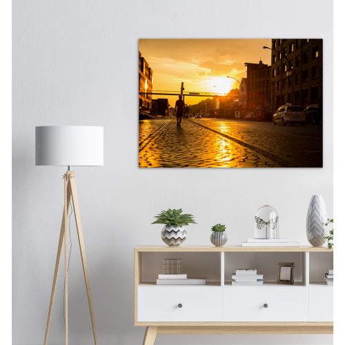 Große Elbstrasse Hamburg - Bilder für dein Wohnzimmer auf Aluminium Leinwand