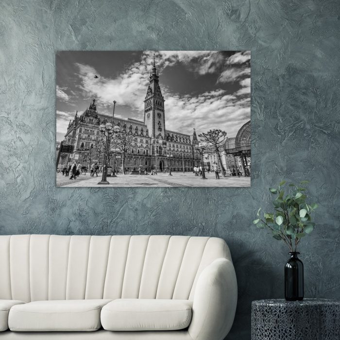 Fotografie Hamburger Rathaus – Bilder auf Aludibond Leinwand für das Wohnzimmer