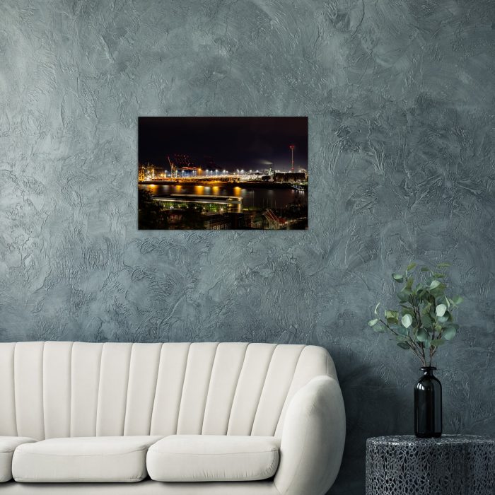Eindrucksvolles Hafen-Panorama – Altonaer Balkon - Fotografien für das Wohnzimmer
